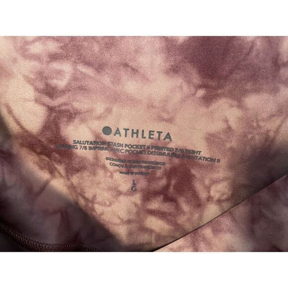 Athleta Salutation Stash Pocket II 7/8 Tight Riptide Palermo Size L MSRP $98 - Picture 3 of 6